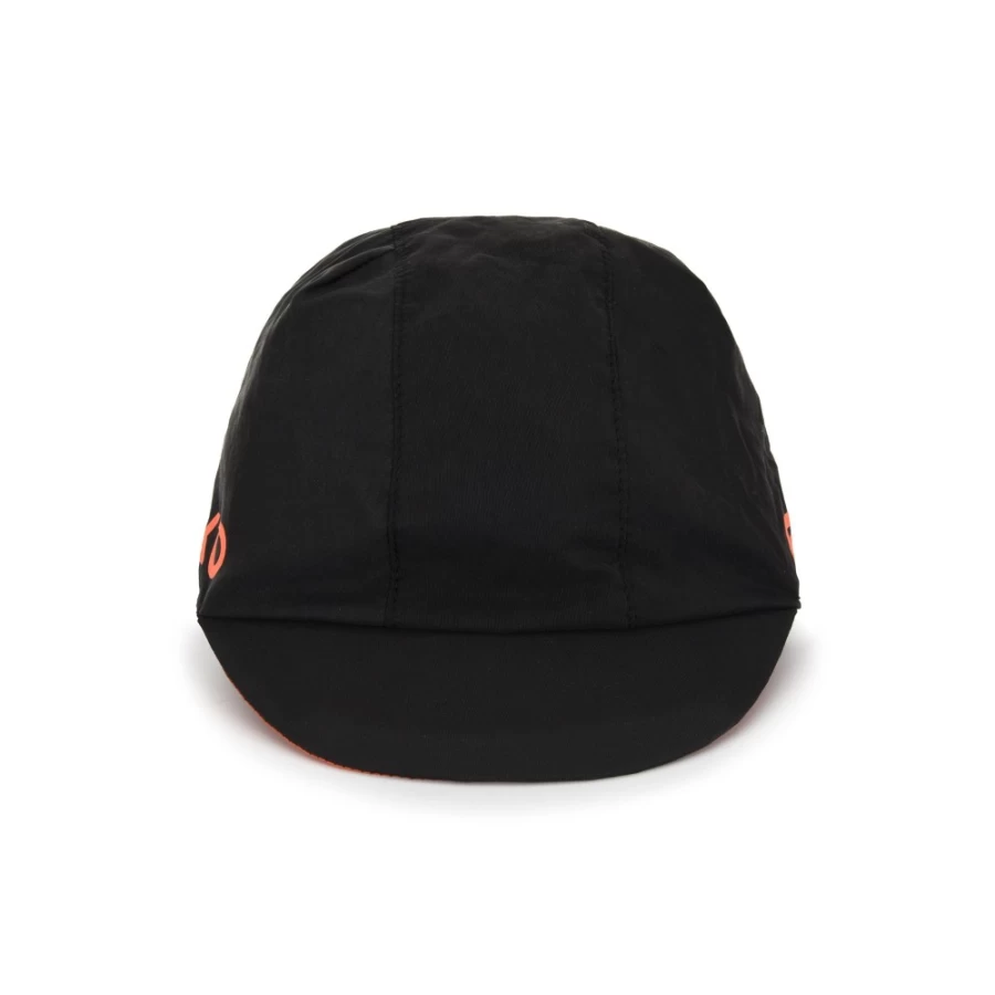 Briko Visor Cap - Black Orange Flame Cycling Hat for Men & Women