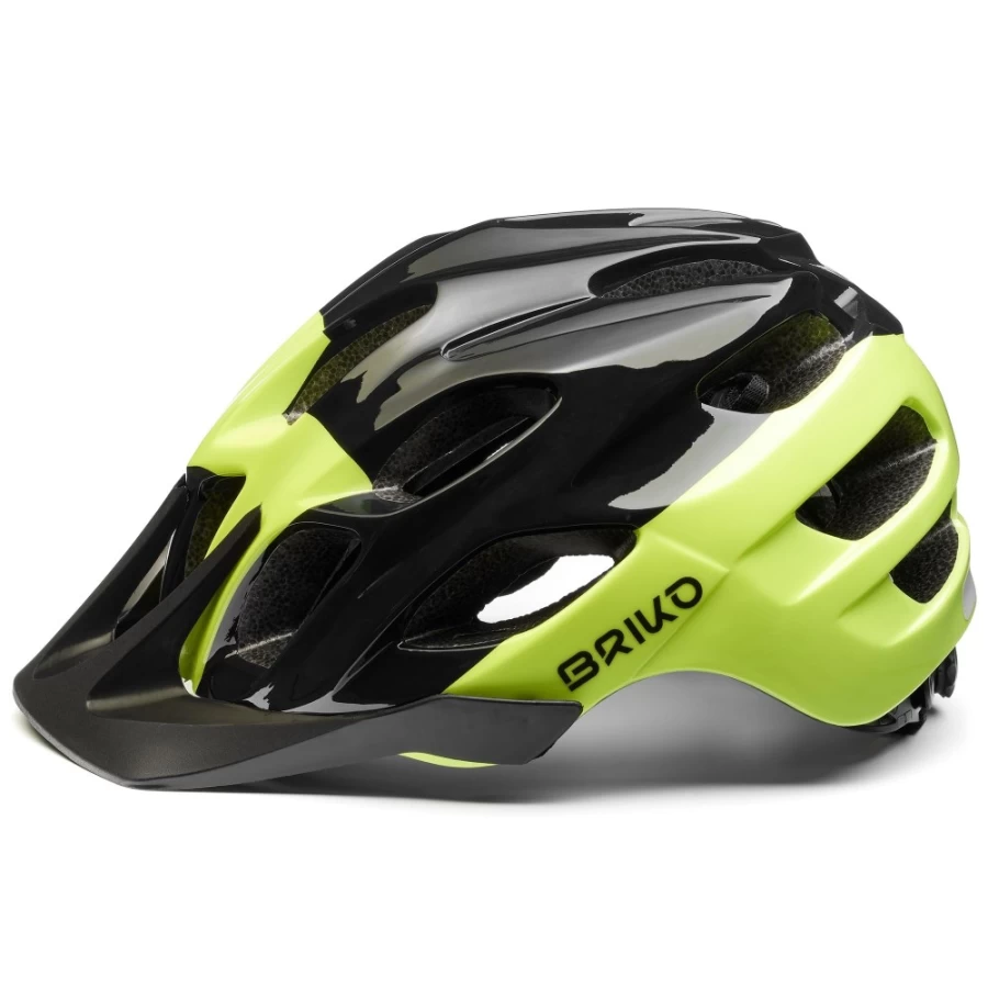 Briko Makian Helmet in Lime Fluo-Black | High-Visibility Safety Gear