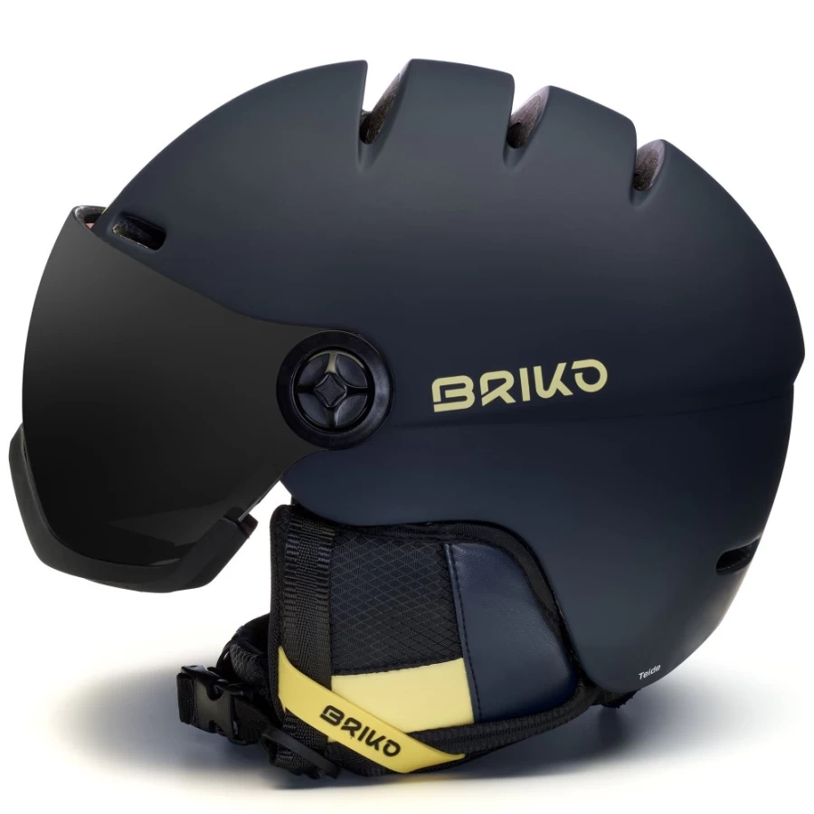 Briko Teide Visor - Blue Cloud Burst & Yellow Starship Cycling Helmet Accessory