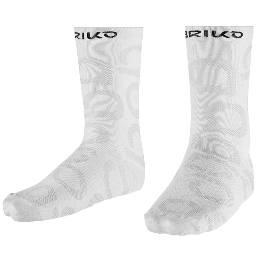 Briko White Medium Socks 13cm - Comfortable Athletic Footwear for Men and Women